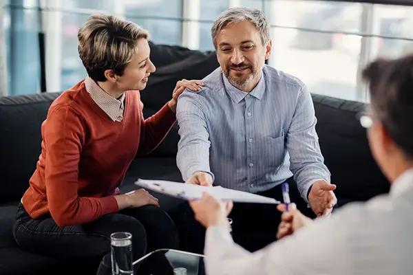 Elderly Couple requesting solicitors services 
